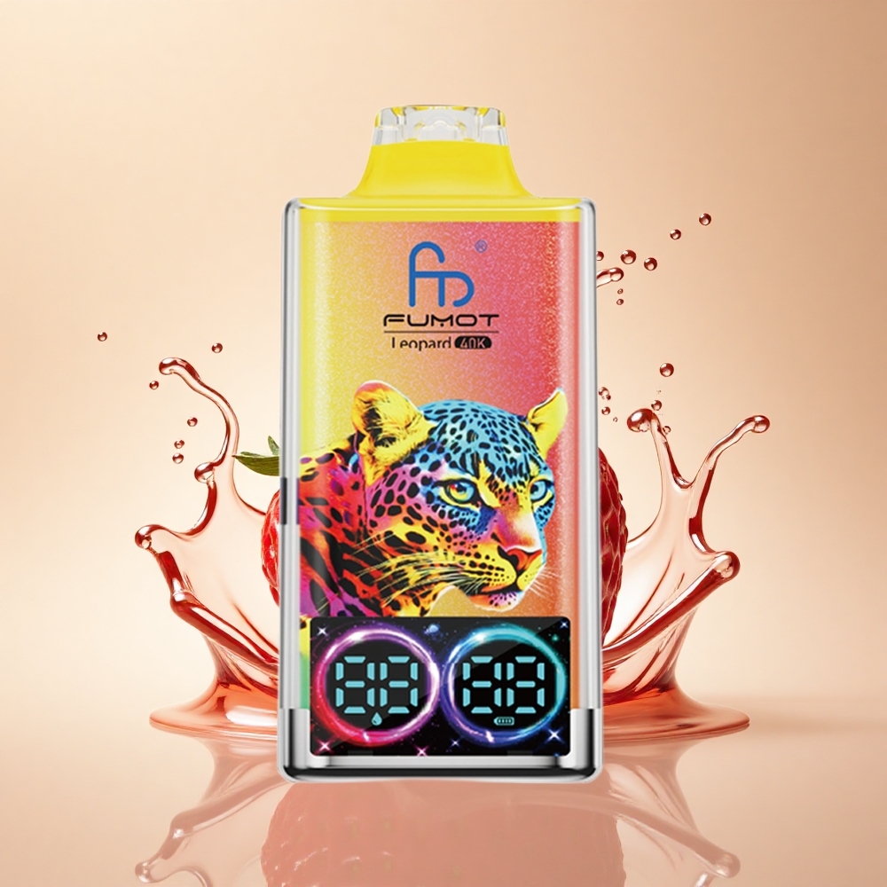 Fumot Leopard 40K Puffs Полуничний Лід з 5% Нікотину та Dual Mesh