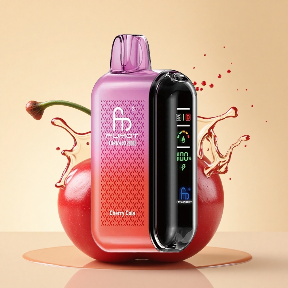 Fumot Tornado 20000 Puffs Вишнева Кола з Dual Mesh Coil та Smart Display