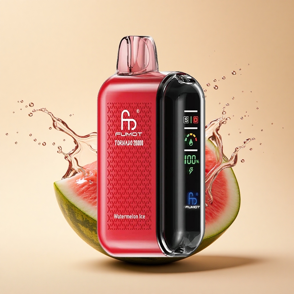 Fumot Tornado 20000 Puffs Кавун Лід з Dual Mesh Coil та Smart Display