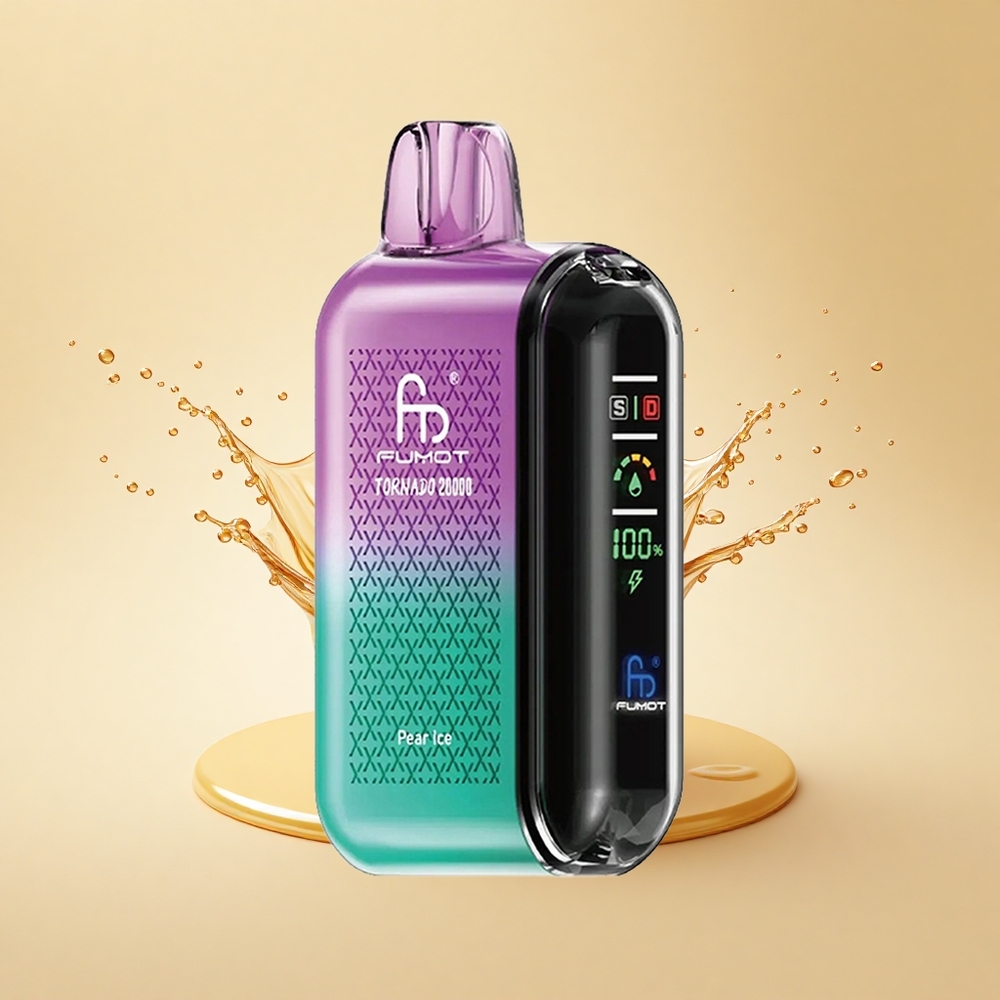 Fumot Tornado 20000 Puffs Грушевий Лід з Dual Mesh Coil та Smart Display