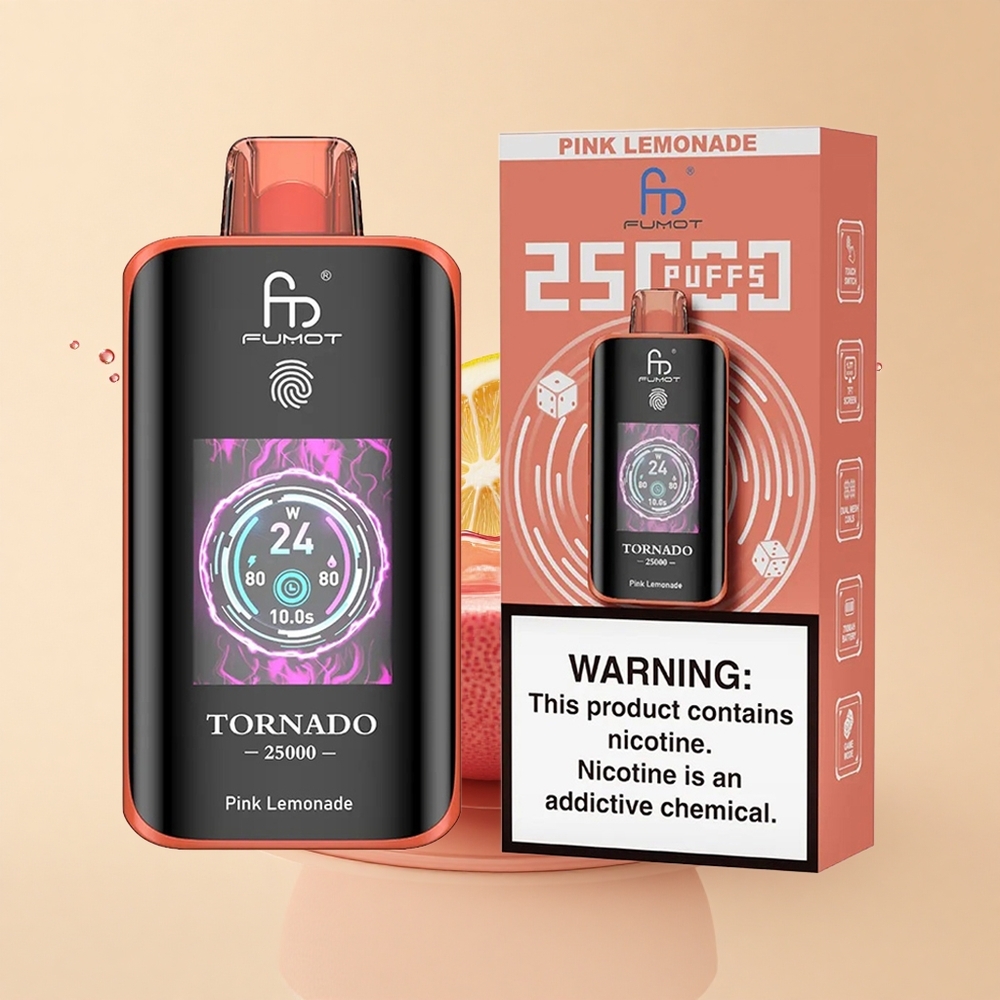 Fumot Tornado 25000 Puffs Рожевий Лимонад HD 20мл 5%