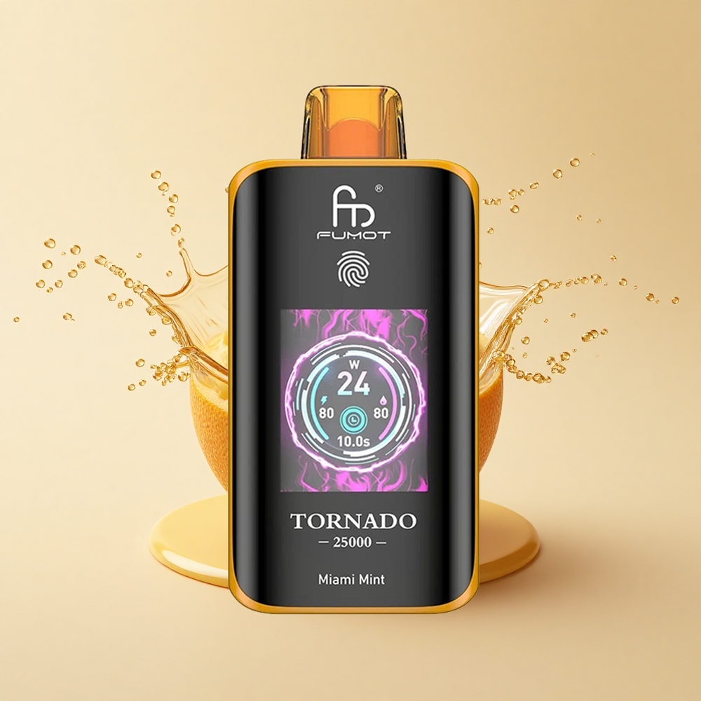 Fumot Tornado 25000 Puffs Київський М'ятний HD Екран 20мл Тип-C