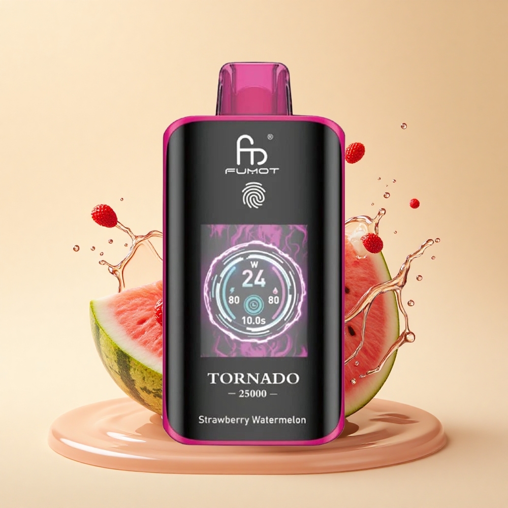Fumot Tornado 25000 Puffs Полуниця Кавун HD Екран 20мл Тип-C
