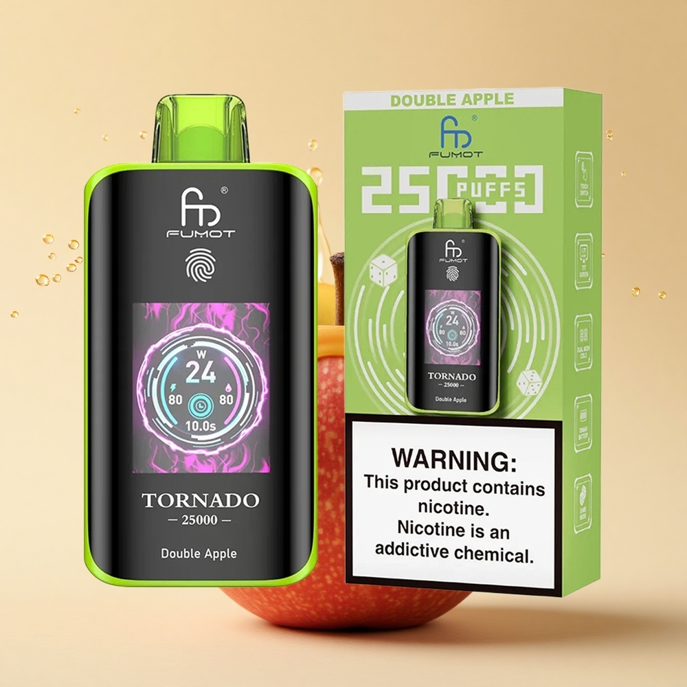 Fumot Tornado 25000 Puffs Подвійне Яблуко HD 20мл Type-C