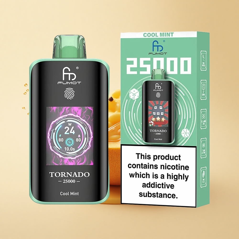 Fumot Tornado 25000 Puffs Прохолодна М’ята HD 700mAh Type-C