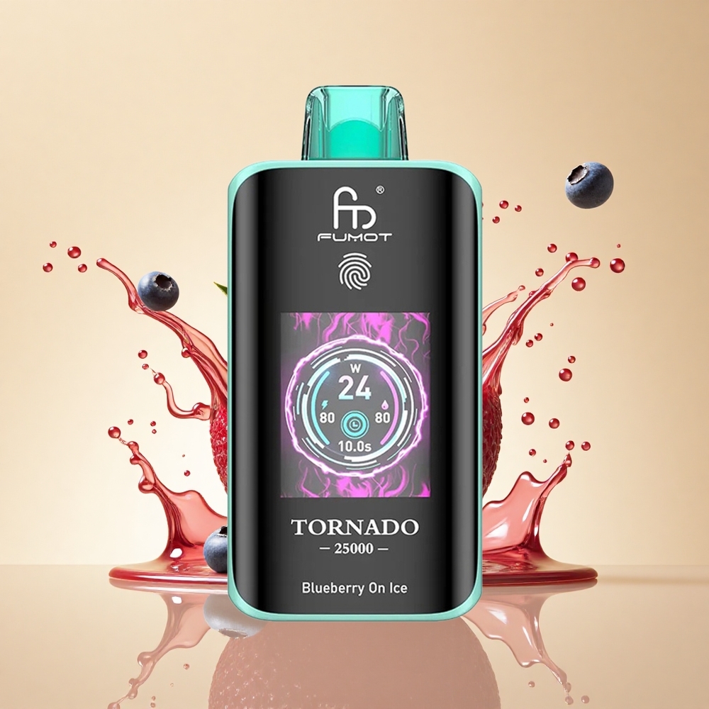 Fumot Tornado 25000 Puffs Чорниця На Льоду з HD Екраном та 700mAh Акумулятором