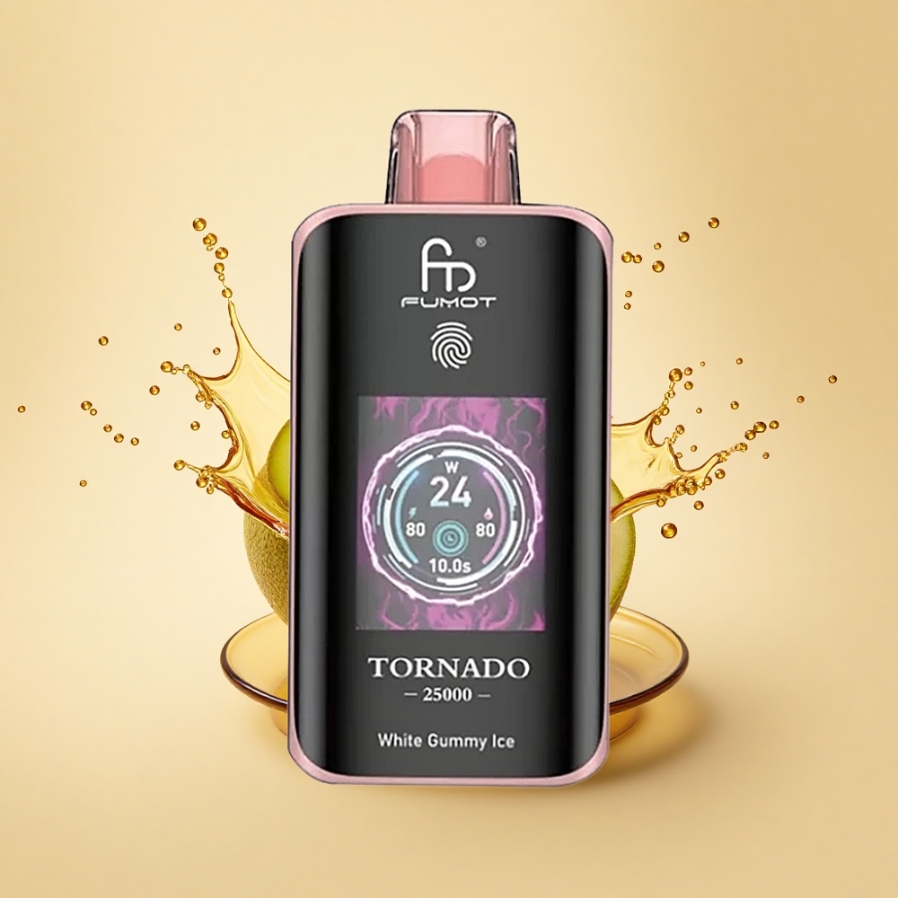 Fumot Tornado 25000 Puffs Ківі Маракуя Гуава з HD екраном та 700mAh акумулятором