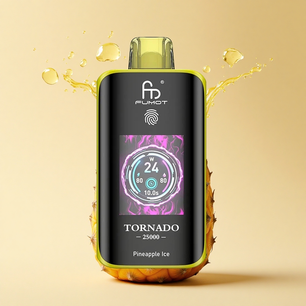 Fumot Tornado 25000 Puffs Ананас Лід з HD екраном та Type-C зарядкою