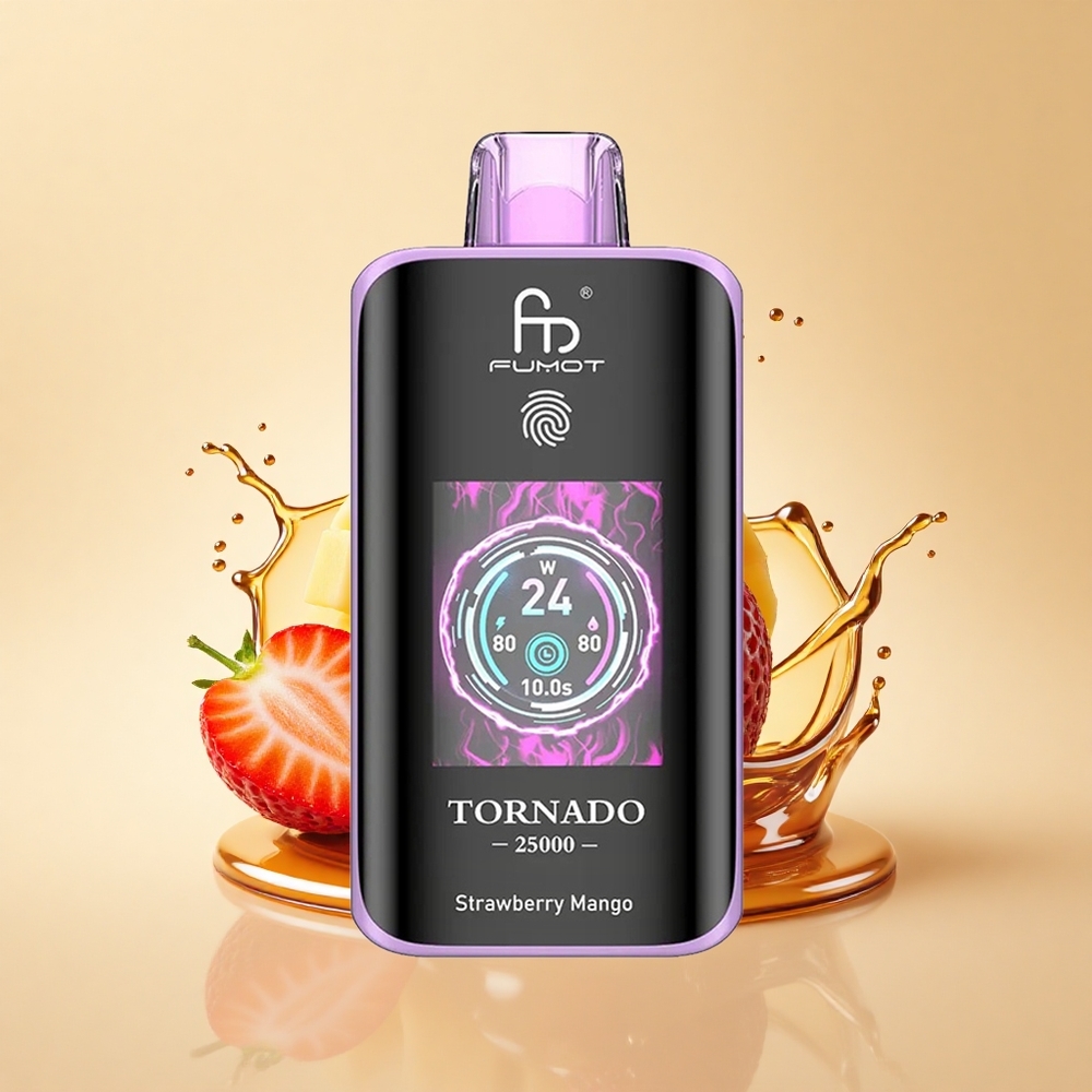 Fumot Tornado 25000 Puffs Полунично-манговий HD з Type-C