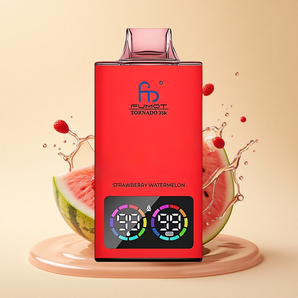 Fumot Tornado 35000 Puffs Полуниця Кавун Dual Mesh Швидка Зарядка RGB