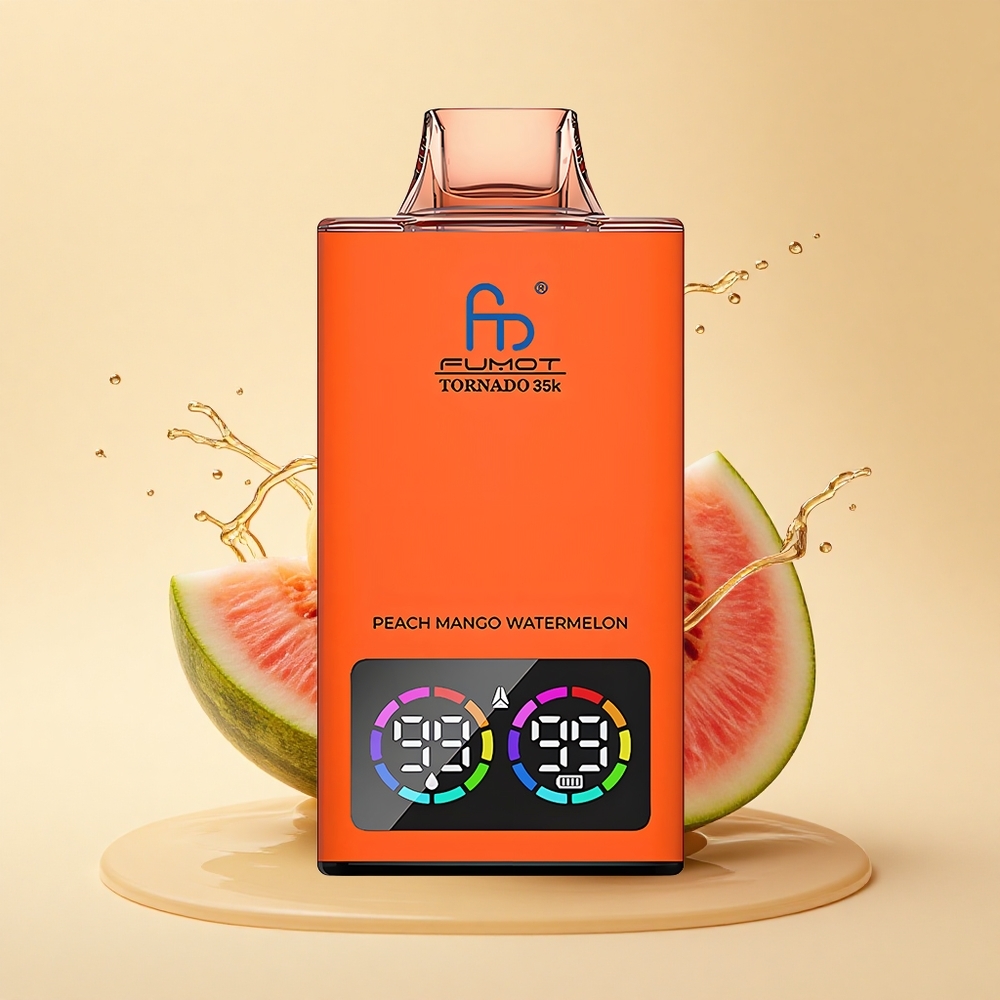 Fumot Tornado 35000 Puffs Персик Манго Кавун Двоїста Сітка Швидка Зарядка USB-C
