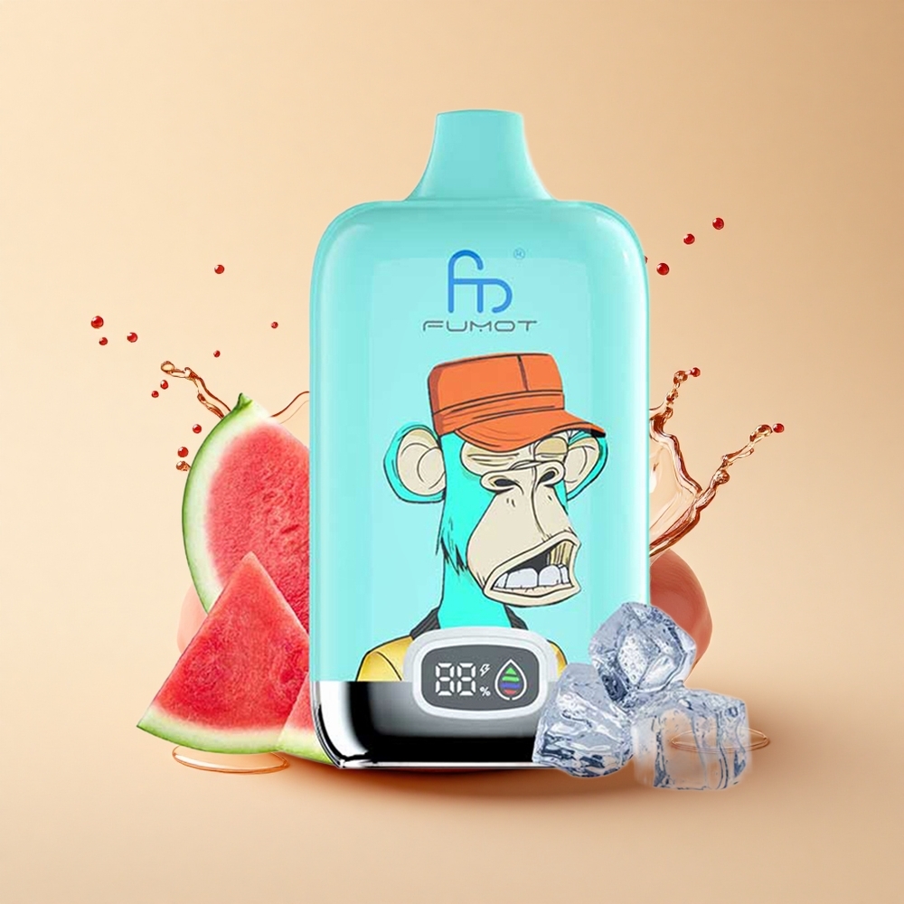 Fumot Tornado Digital Box 12000 Puffs Полуничний пончик 20мл Мережева спіраль 550мАг