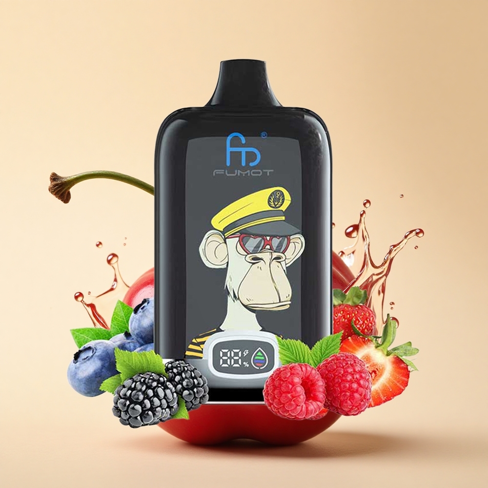 Fumot Tornado Digital Box 12000 Puffs Вишневий Торнадо Мережа 20мл Тип-C