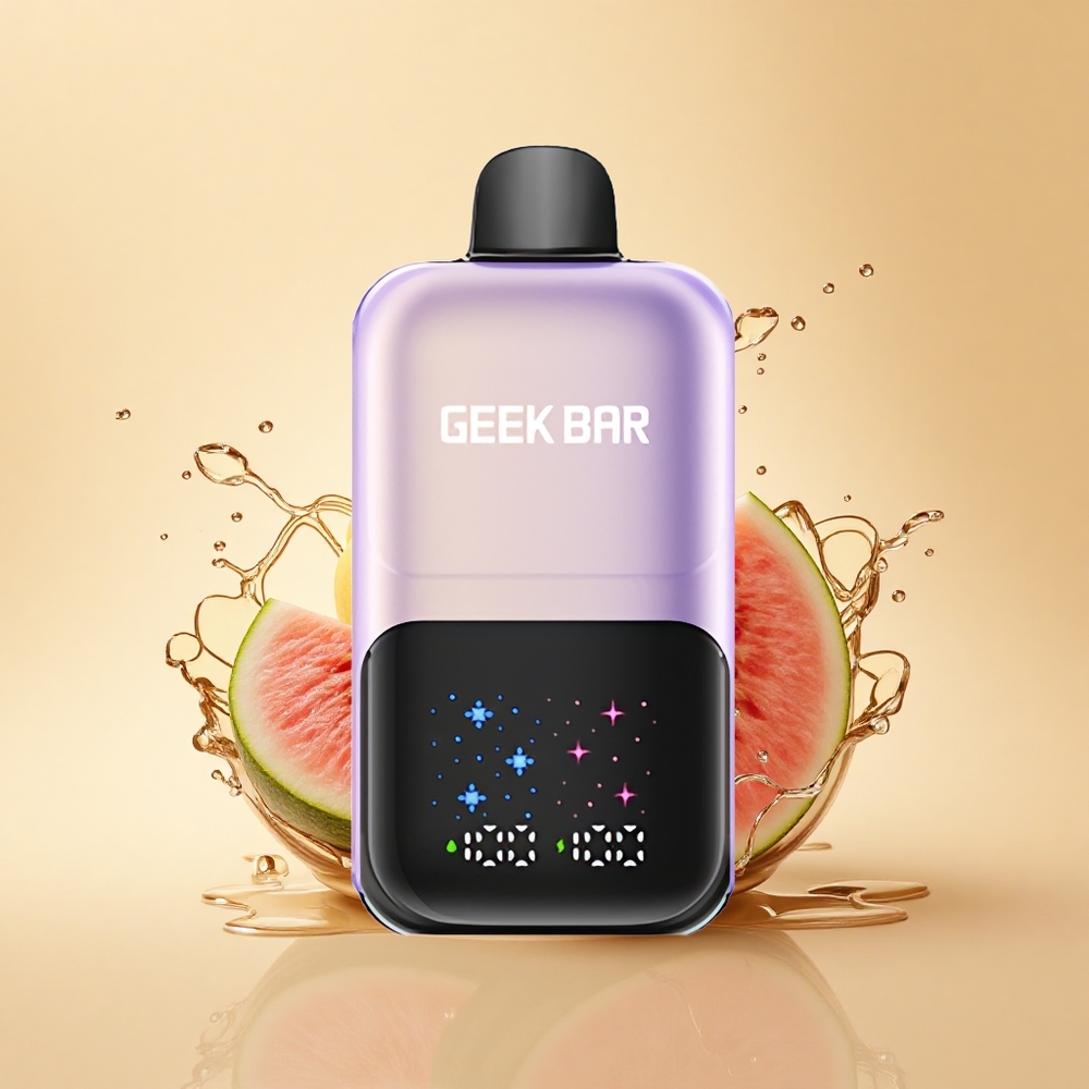 GEEK BAR 2GO 20ml 50000 Puffs Персиково-манго-кавунове льодяне з інтерактивним екраном та регульованим смаком