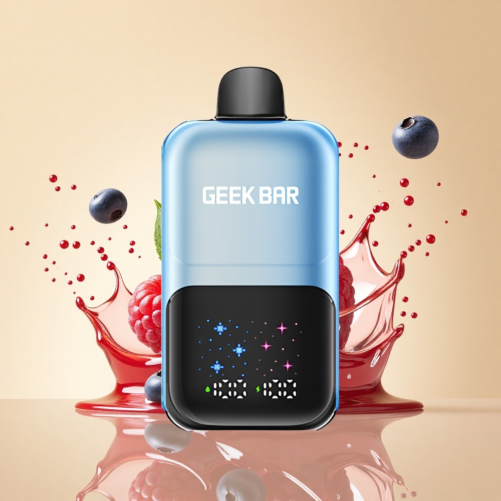 GEEK BAR 2GO 20ml 50000 Puffs Чорнична Малинова Крига з Дуальними Резервуарами та Регульованим Смаком