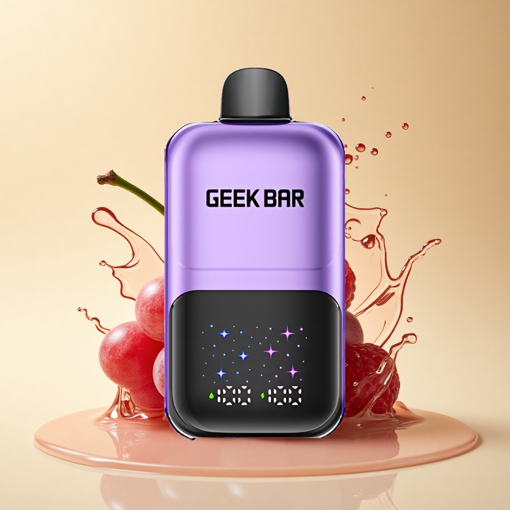 GEEK BAR 2GO 20ml 50000 Puffs Виноград & Малина з Інтерактивним Екраном та Регульованим Смаком/Холодом