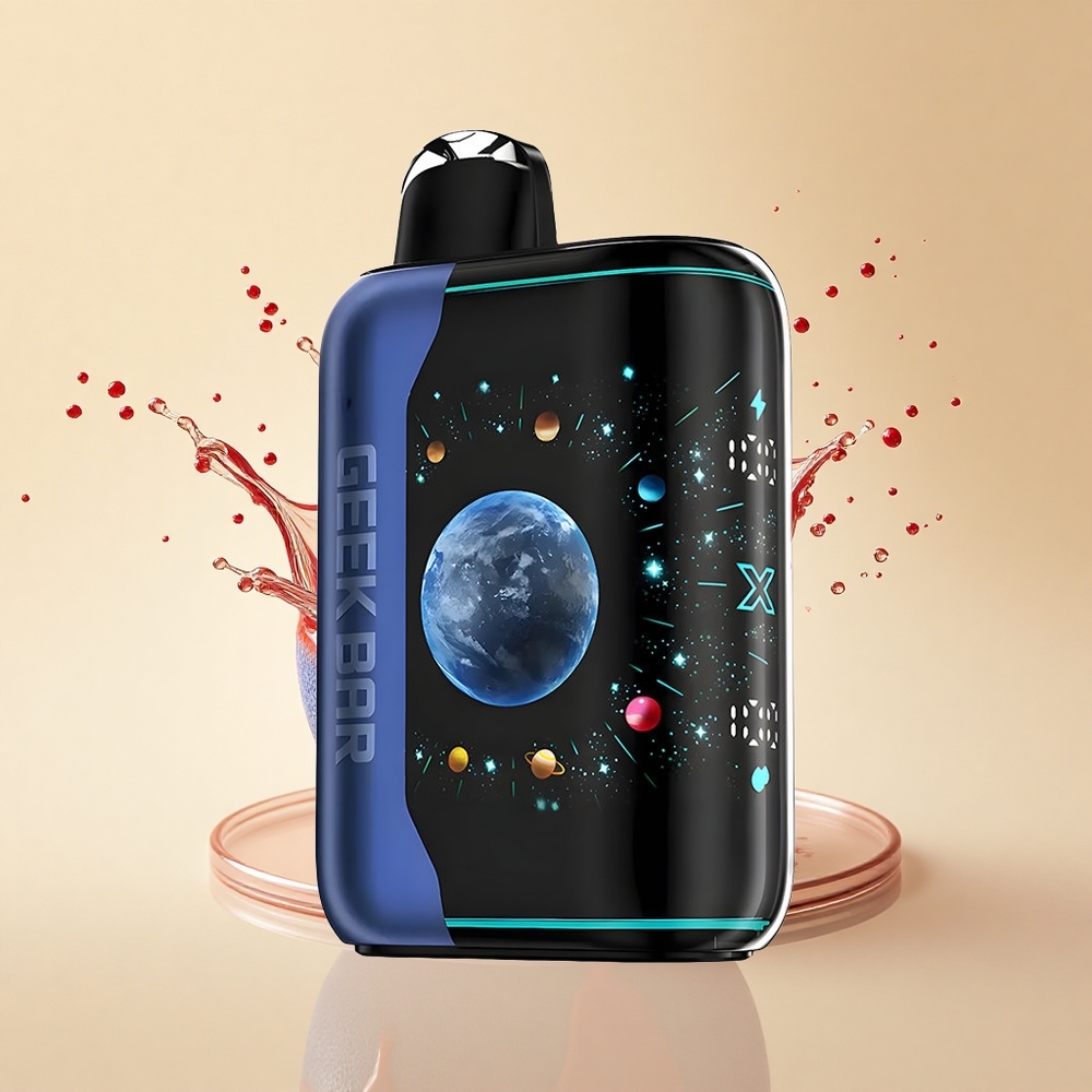 GEEK BAR Platinum Edition 25000 Puffs Блакитна Малина Лід з Подвійною Сіткою та Швидкою Зарядкою