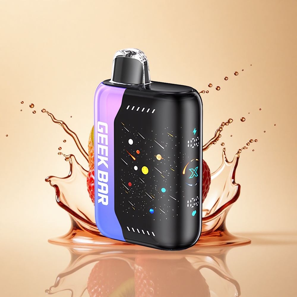 GEEK BAR Pulse X 42K Puffs Meteor Edition Полунично-ківова крижана кривизна з подвійною сіткою