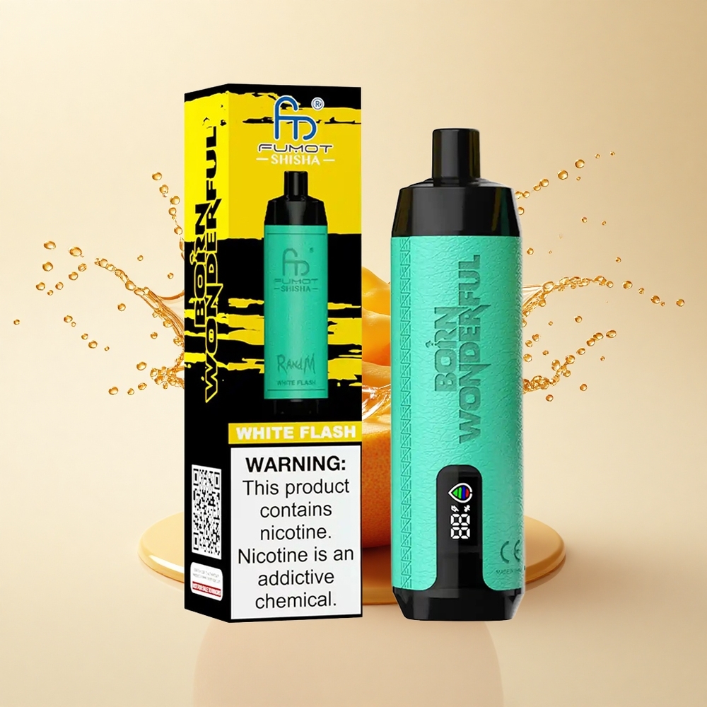 RandM Fumot Shisha 10000 Puffs Білий Спалах 18мл 850мАг Type-C