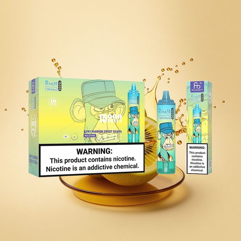 RandM Fumot Tornado 15000 Puffs Ківі Маракуйя Гуава 25мл 850мAh Mesh