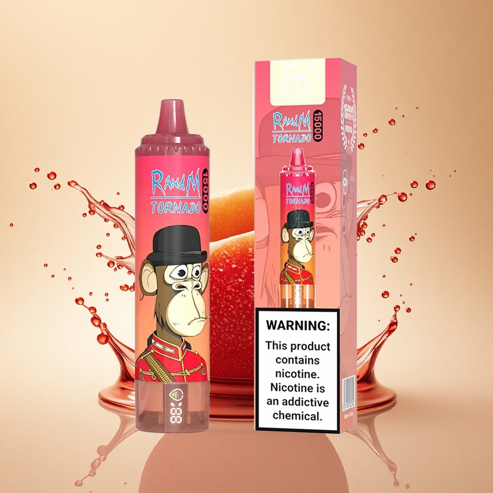 RandM Fumot Tornado 15000 Puffs Червона Енергія Лід 25ml Mesh 5%