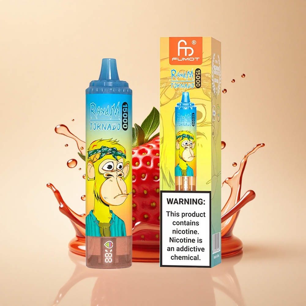 RandM Fumot Tornado 15000 Puffs Полуниця 25ml Mesh LCD