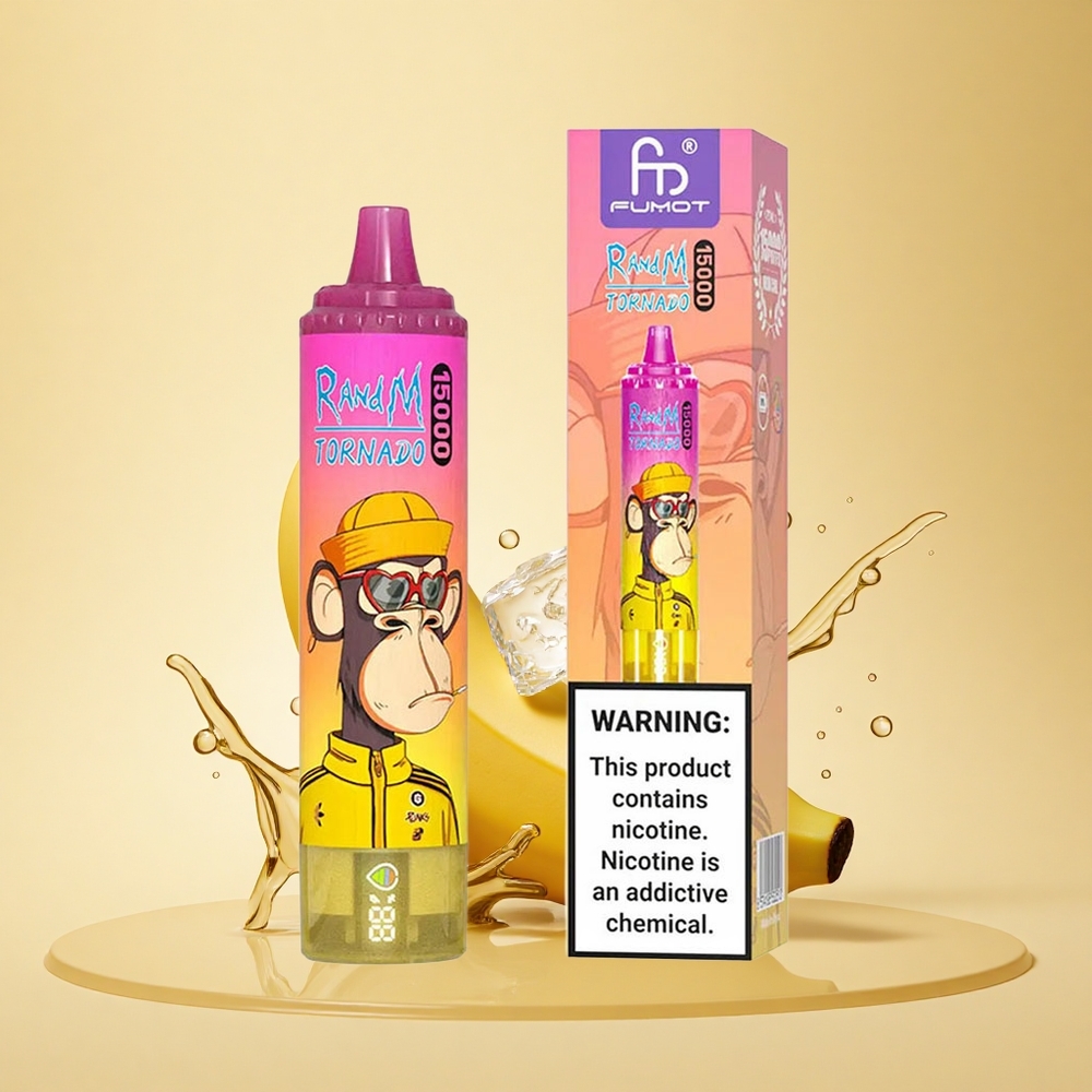 RandM Fumot Tornado 15000 Puffs Банановий Лід 25ml Mesh