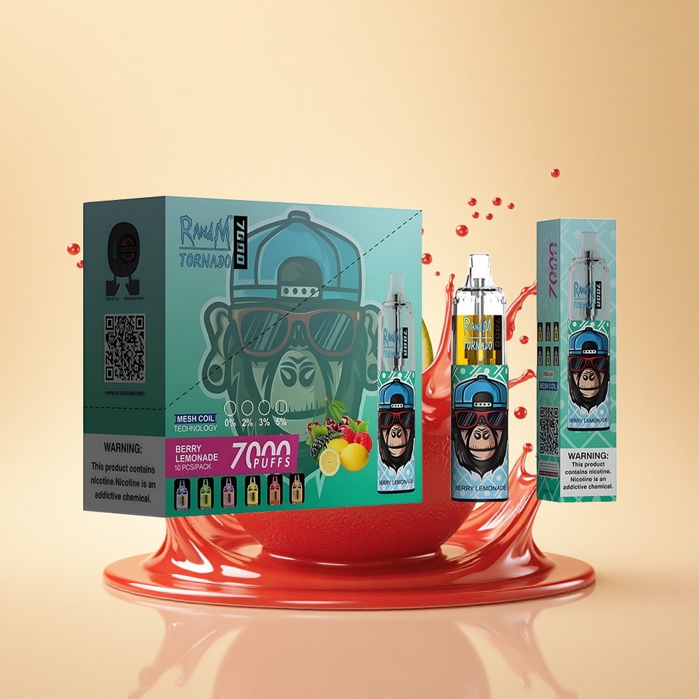RandM Fumot Tornado 7000 Puffs Ягідний Лимонад 14ML Mesh