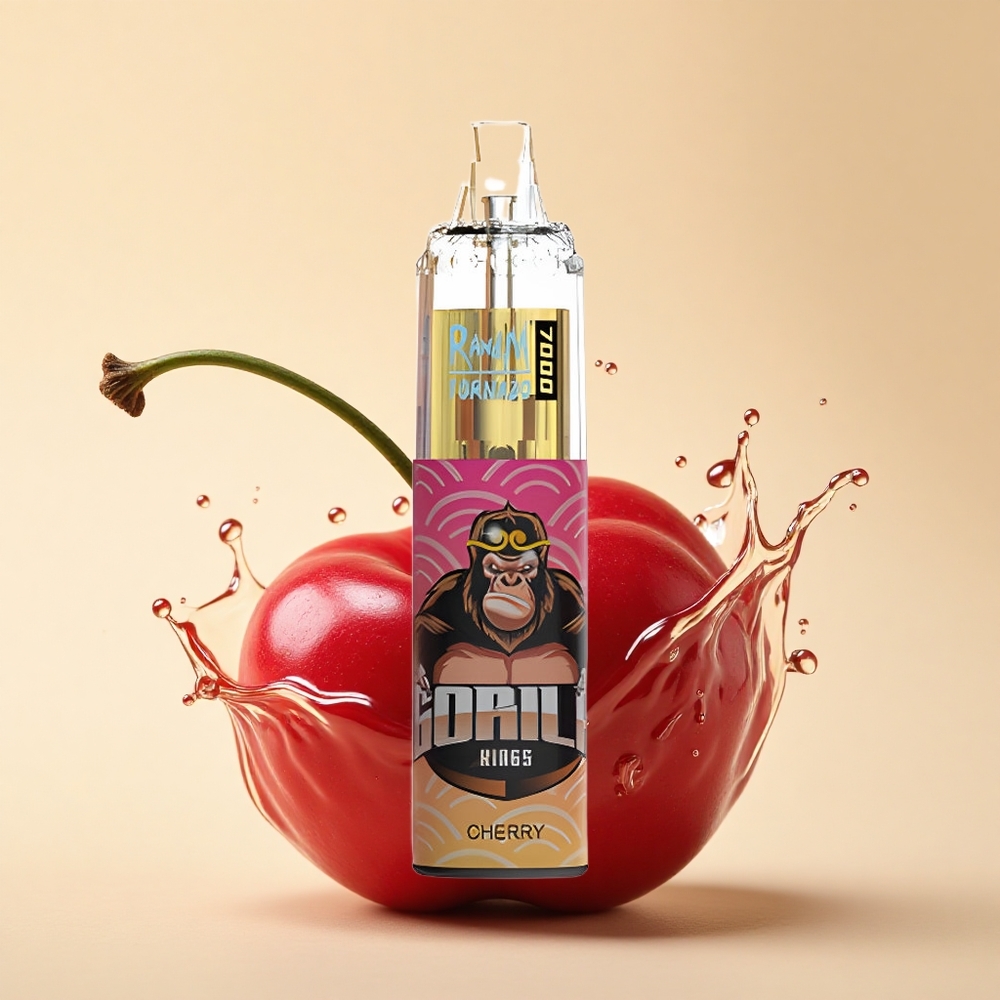 RandM Fumot Tornado 7000 Puffs Вишневий Мерехтливий Мережа