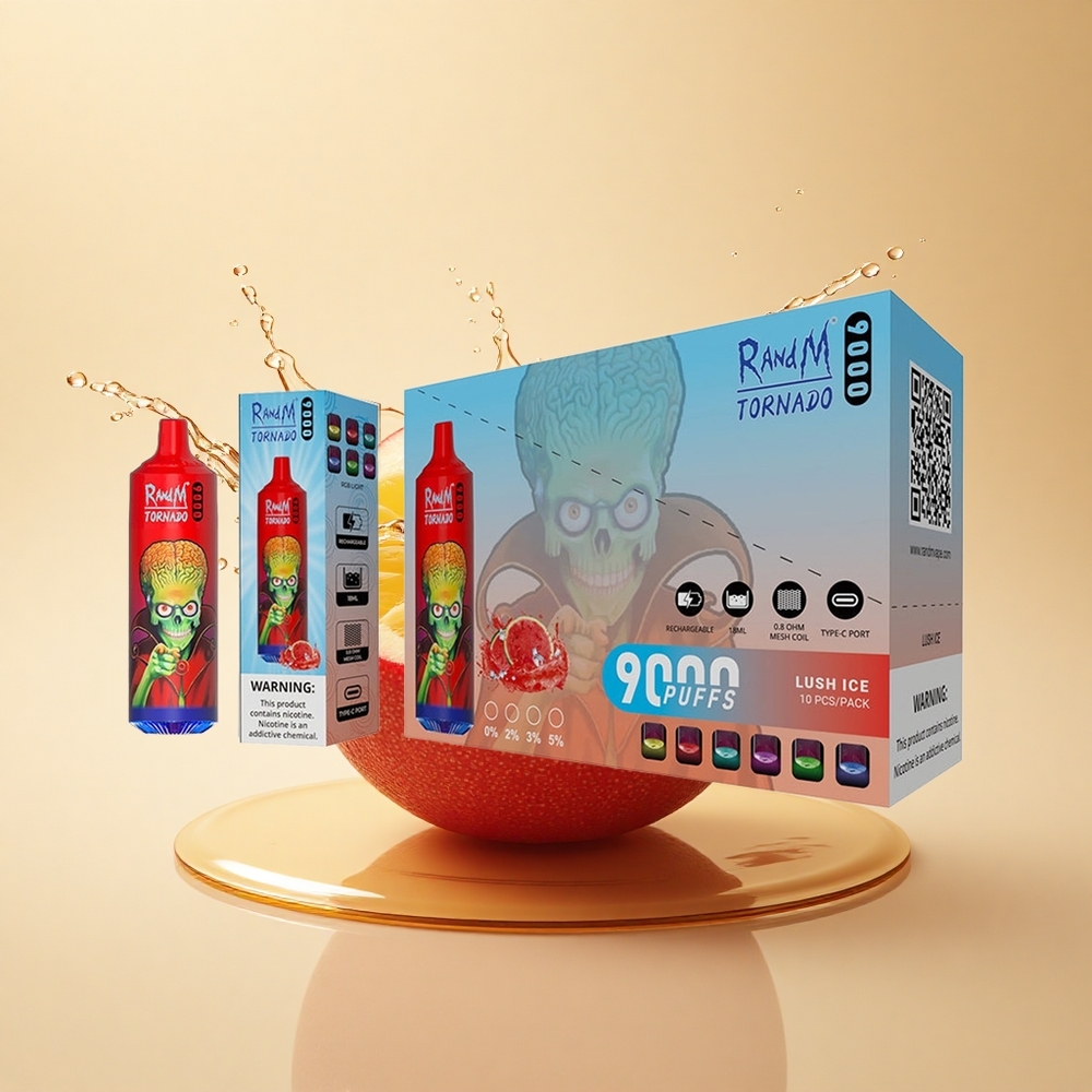 RandM Fumot Tornado 9000 Puffs Свіжа Крижана Мережа 18 мл RGB
