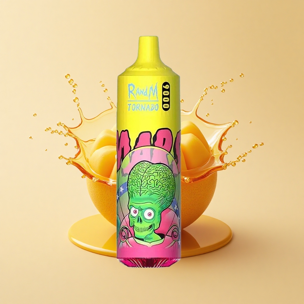 RandM Fumot Tornado 9000 Puffs Трипл Манго Мережа Дисплей 850 мАг 18 мл