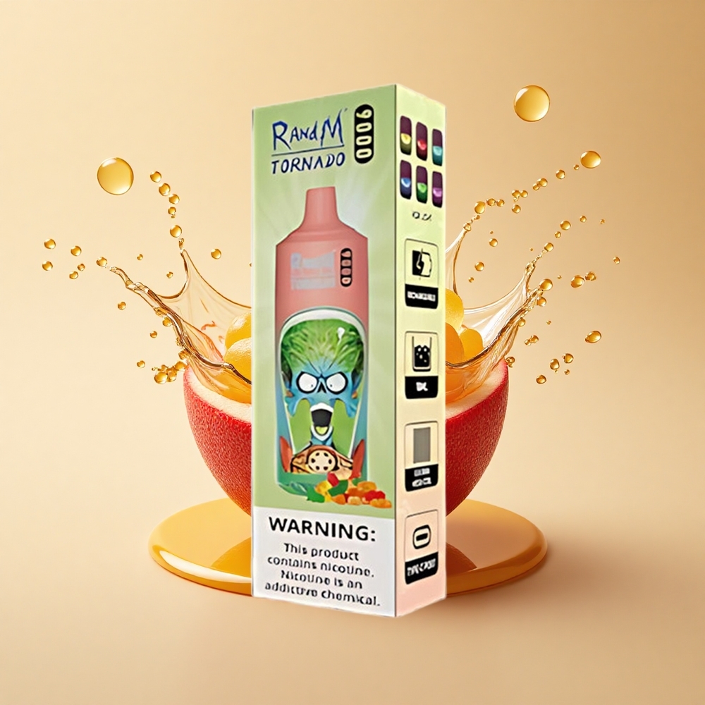 RandM Fumot Tornado 9000 Puffs Ведмедик Gummy з 54 Смаками та Mesh Coil