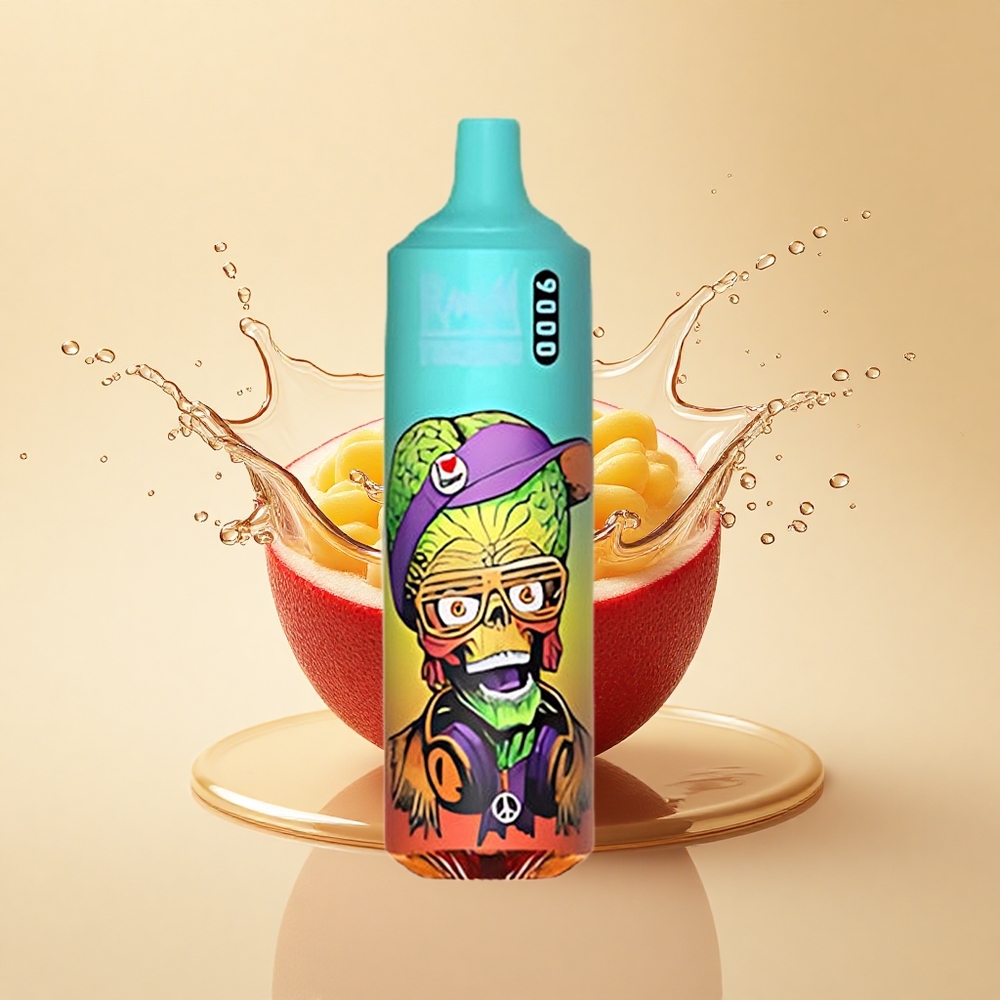 RandM Fumot Tornado 9000 Puffs Блакитний Смак Льоду: Мережева Спіраль з RGB Дисплеєм