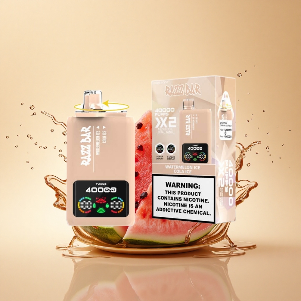 Razz Bar 40000 Puffs Кавунова Кола Лід з Type-C та 5% Нікотину