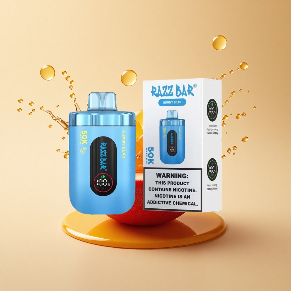 Razz Bar 50K Puffs Ведмедик з Мережевою Обмоткою Та Типом-C