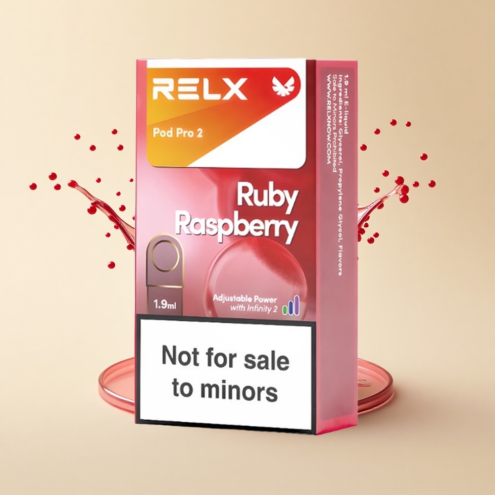 Relx Pod Pro 2 Vape Device Синій Малиновий 0мг/мл 1.9мл 2шт/уп 3 Режими