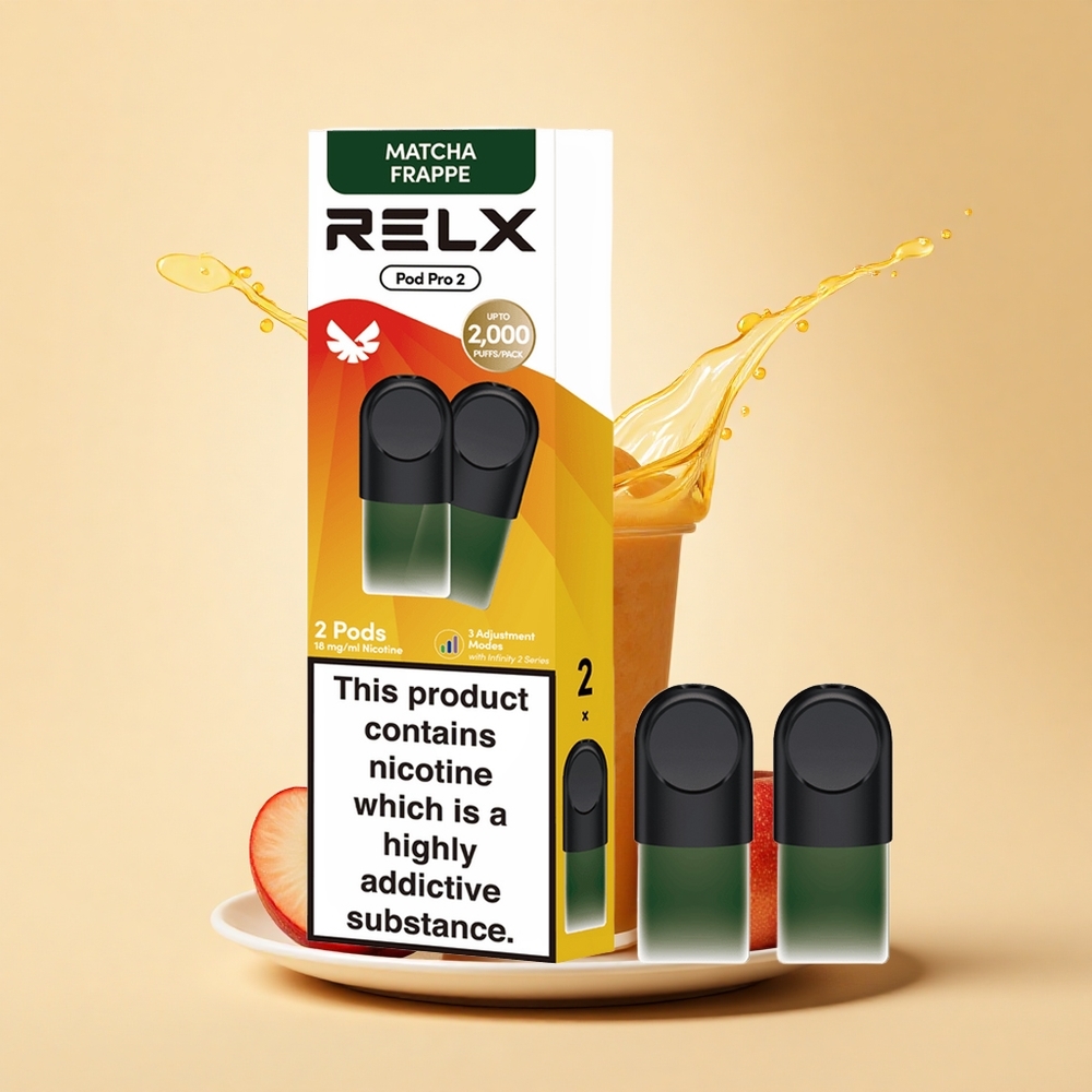 Relx Pod Pro 2 Vape Device Фраппе Чай Матча 18мг/мл 1.9мл 2шт/уп 3 режими