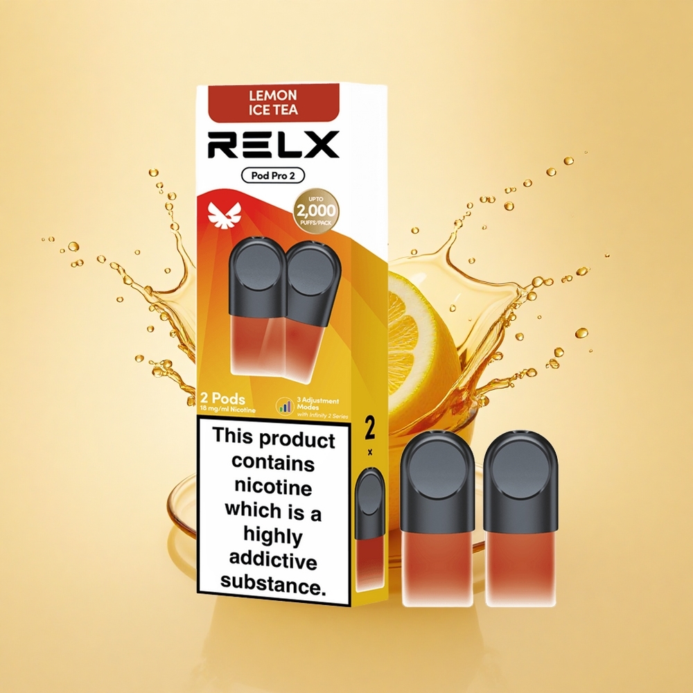 Relx Pod Pro 2 Vape Device Чай-Лимон Лід Чай 18мг/мл 1.9мл 2 шт/уп 3 режими