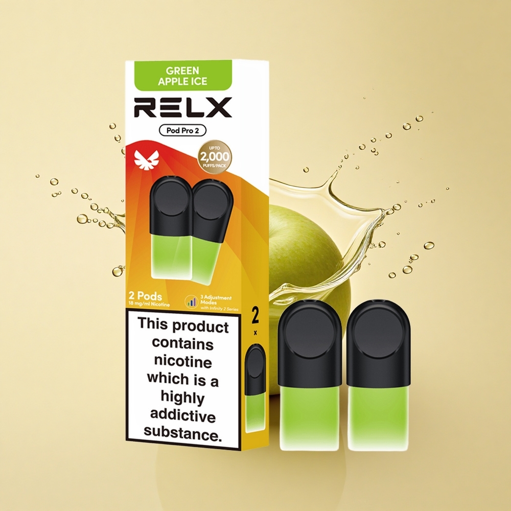 Relx Pod Pro 2 Vape Device Зелена Яблучна Крижана 18мг/мл Pro 2 1.9мл 3 Режими