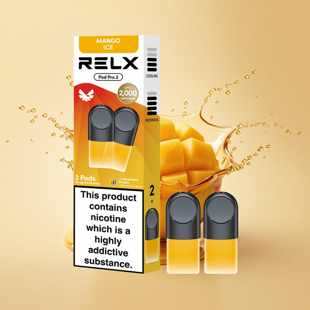 Relx Pod Pro 2 Vape Device Манговий Лід 18мг/мл Pro 2 1.9мл Eco Boost 2/3