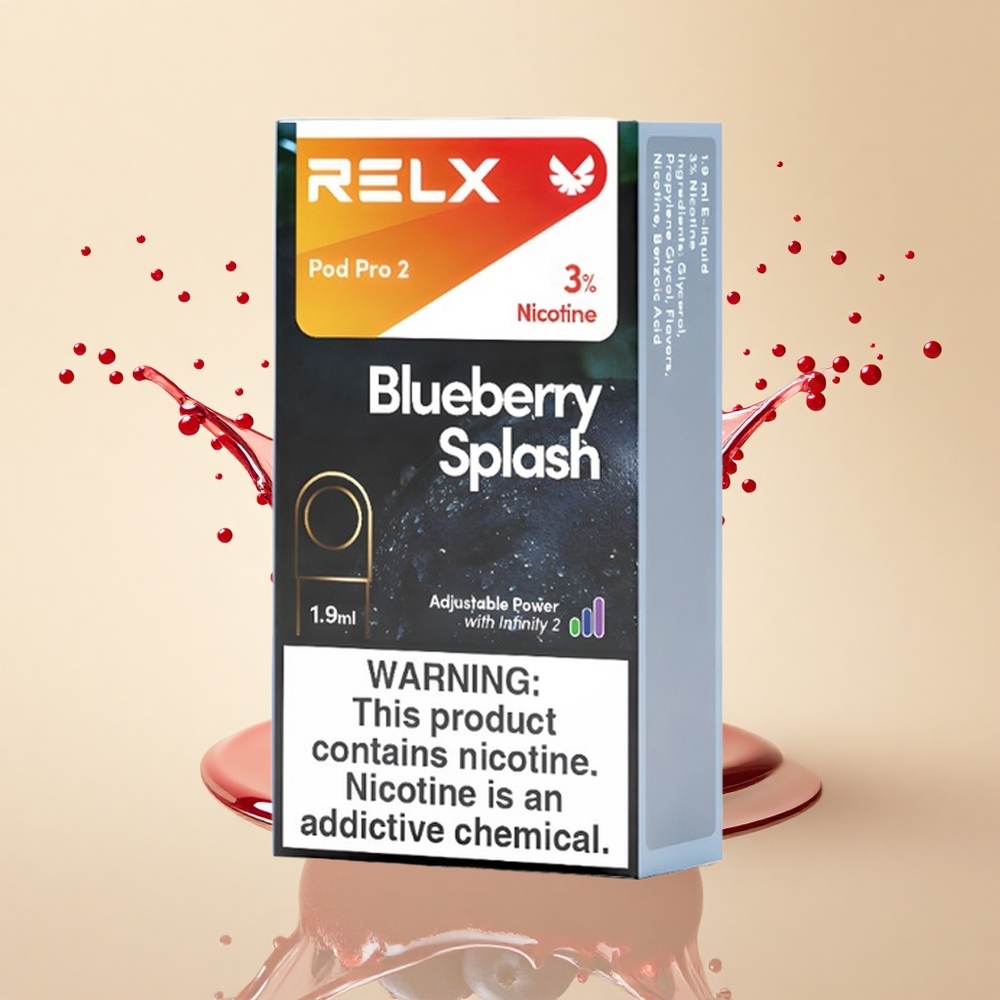 Relx Pod Pro 2 Vape Device Чорничковий Сплеш 30мг/мл 1.9мл 2 шт/уп 3 режими