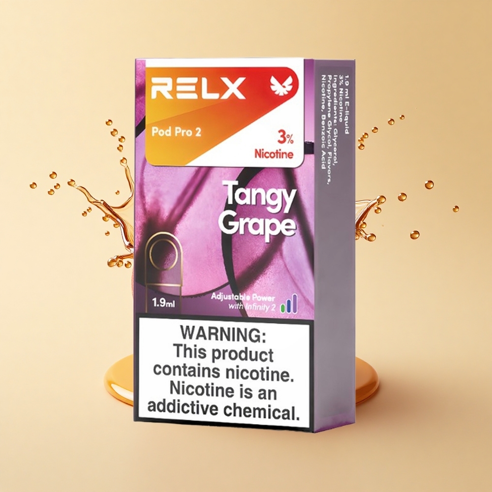Relx Pod Pro 2 Vape Device Кислий Виноград 30мг/мл 1.9мл 3 напруги 2п