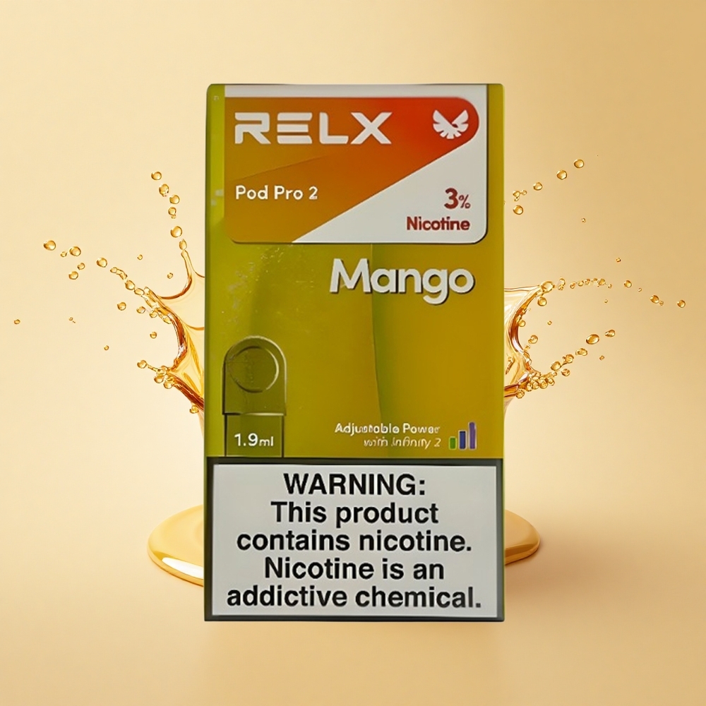Relx Pod Pro 2 Vape Device Манговий Лід 30мг/мл 1.9мл 3 Режими 2 Шт