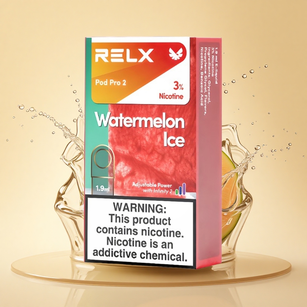 Relx Pod Pro 2 Vape Device Кавуновий Лід 30мг/мл з 1.9мл ємністю та 3 режимами напруги