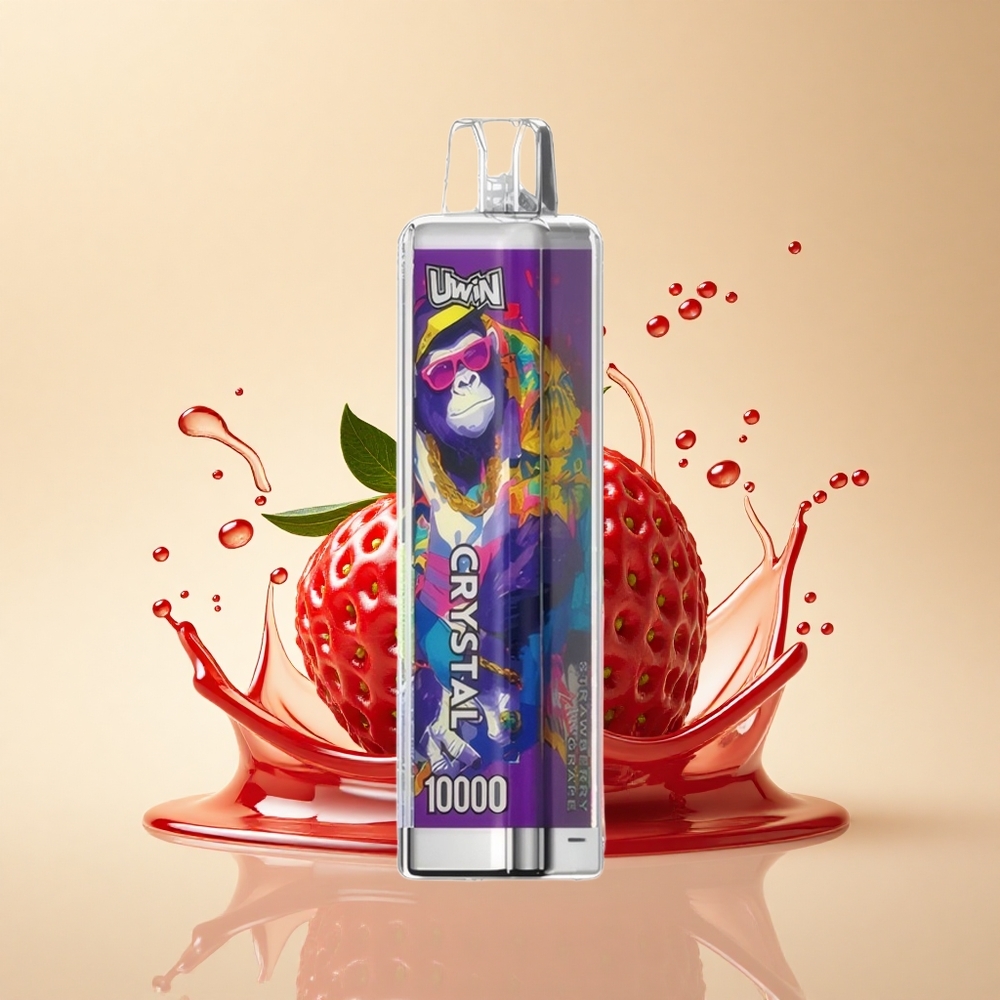 Uwin Crystal 10000 Puffs Полуниця Виноград RGB Тип-C Мережева Обмотка