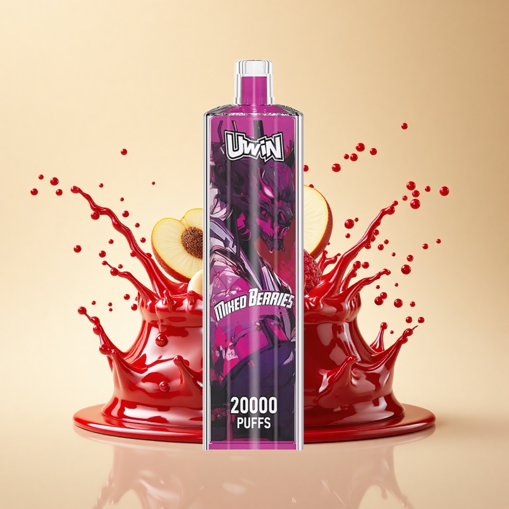 Uwin Shisha Hookah Crystal 20000 Puffs Мікс Ягід Тип-C Мережева Обмотка Висока Ємність
