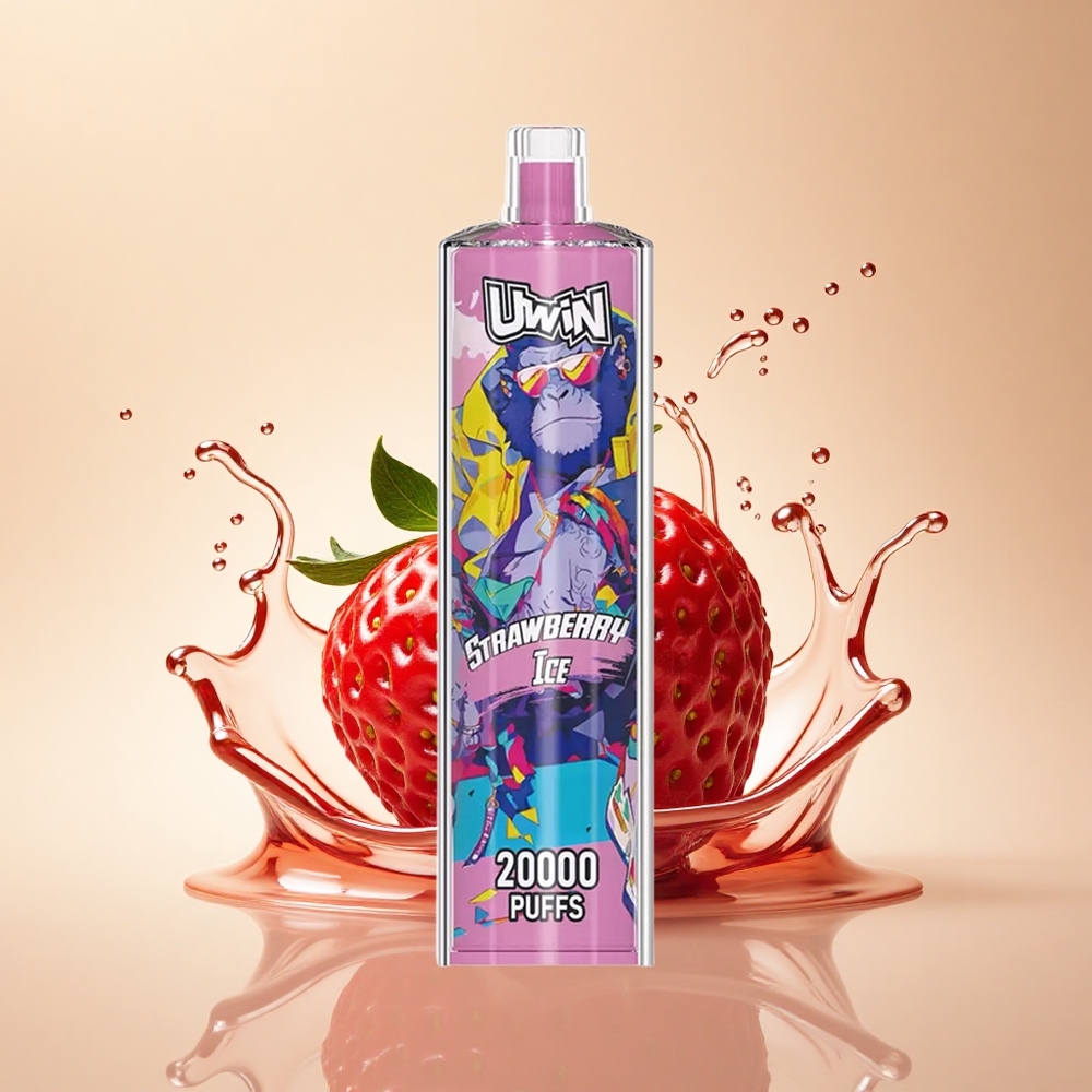 Uwin Shisha Hookah Crystal 20000 Puffs Полуничний Лід Mesh Coil Rechargeable Type-C