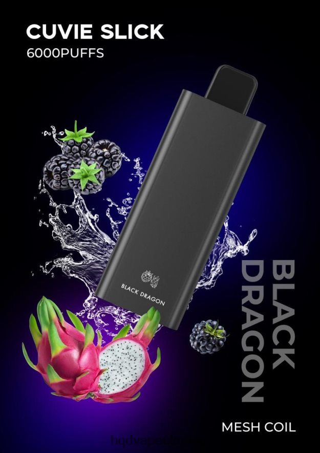 BJ0DD231 HQD CUVIE SLICK 6000 затяжок гладкий чорний дракон - HQD Ukraine