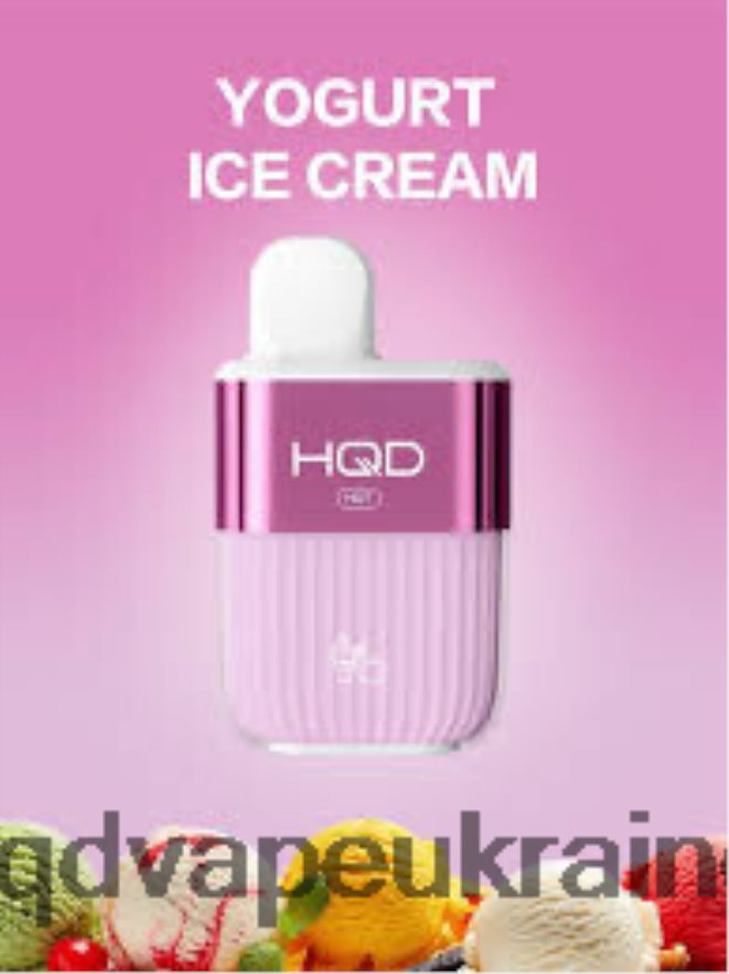 BJ0DD258 HQD HOT 5000 затяжок йогуртове морозиво - HQD Vape Online Shop