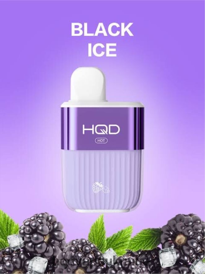 BJ0DD262 HQD HOT 5000 затяжок чорний лід - HQD Vape Ukraine